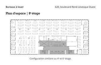 620 Boul René Lévesque O, Montréal, QC à louer Plan d’étage– Image 1 sur 1