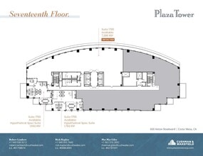 650 Town Center Dr, Costa Mesa, CA à louer Plan d’étage– Image 1 sur 1