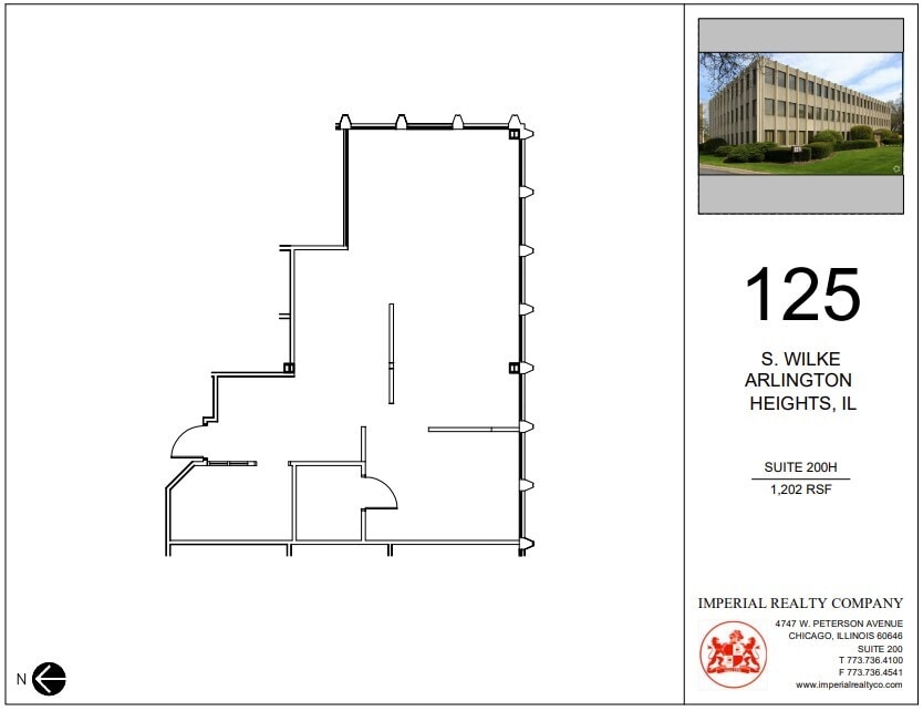 125 S Wilke Rd, Arlington Heights, IL à louer Plan d’étage– Image 1 sur 4