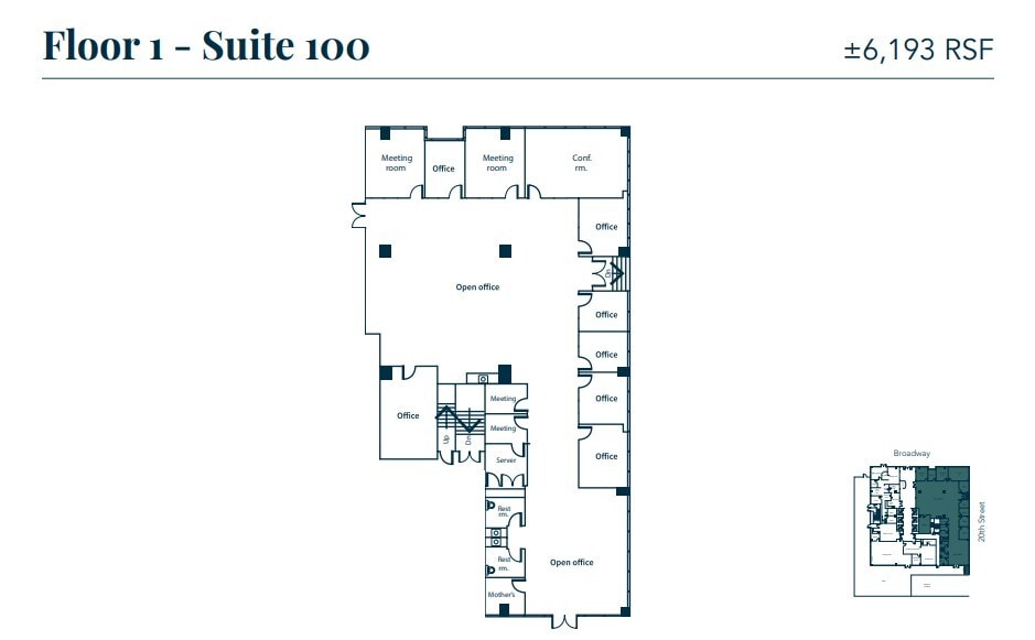 1970 Broadway, Oakland, CA à louer Plan d’étage– Image 1 sur 1