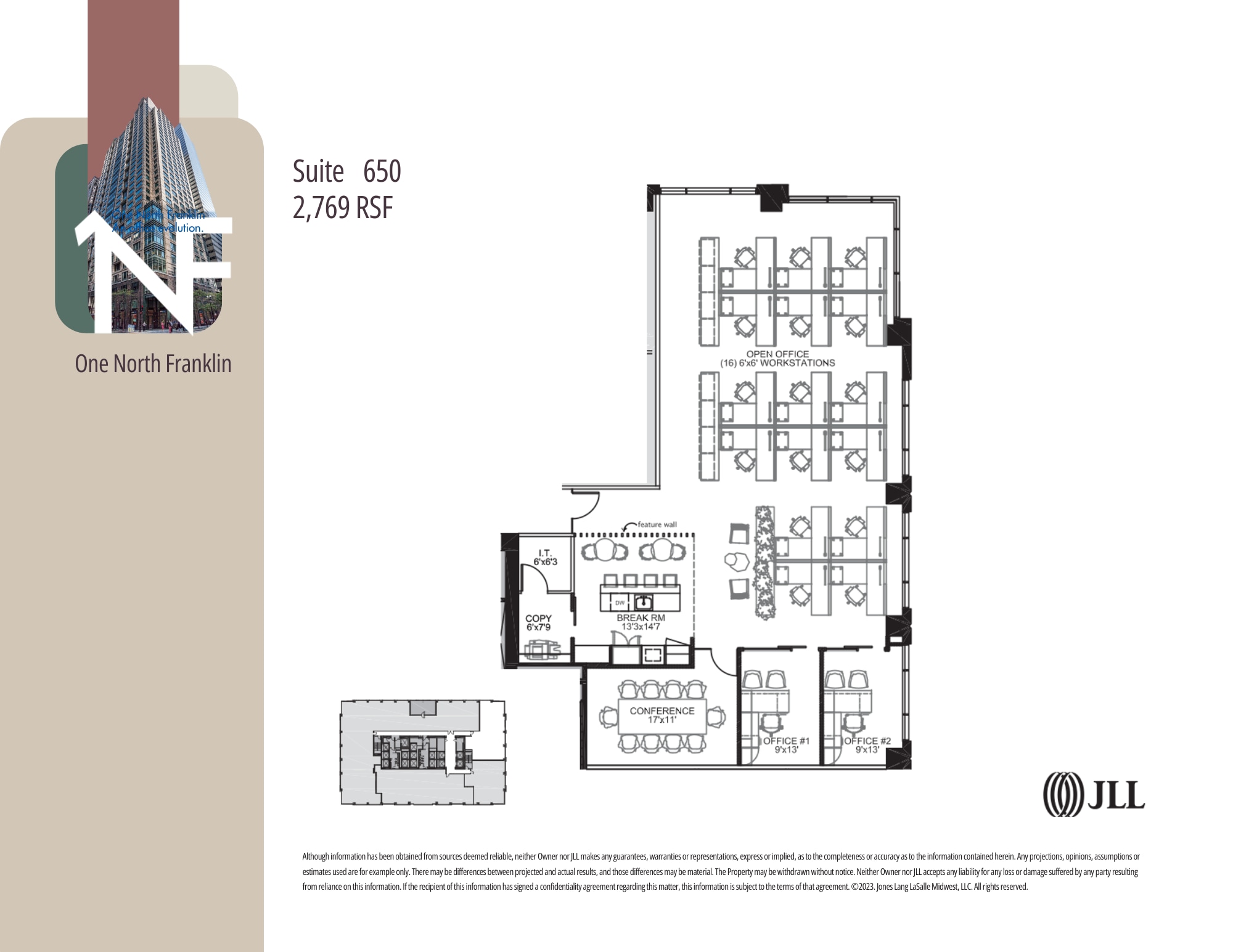 1 N Franklin St, Chicago, IL à louer Plan d’étage– Image 1 sur 1
