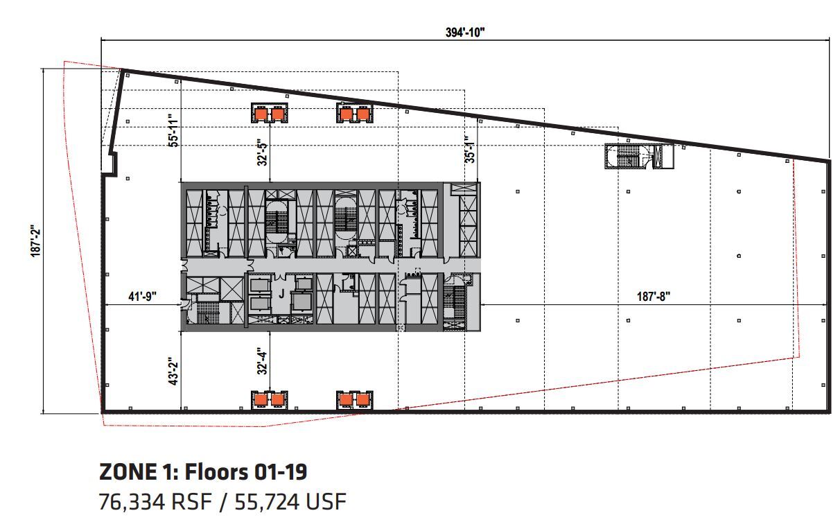 2 World Trade Center, New York, NY à louer Plan d’étage– Image 1 sur 1