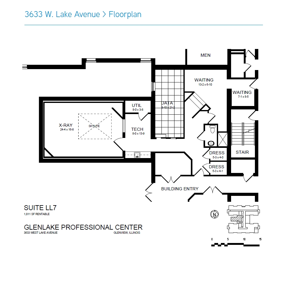 3633 W Lake Ave, Glenview, IL à louer Plan d’étage– Image 1 sur 1