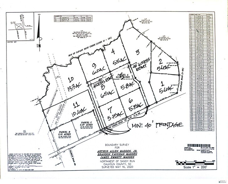 Savany Hunt Creek Rd, Gaston, SC à vendre - Plan de site – Image 2 sur 13