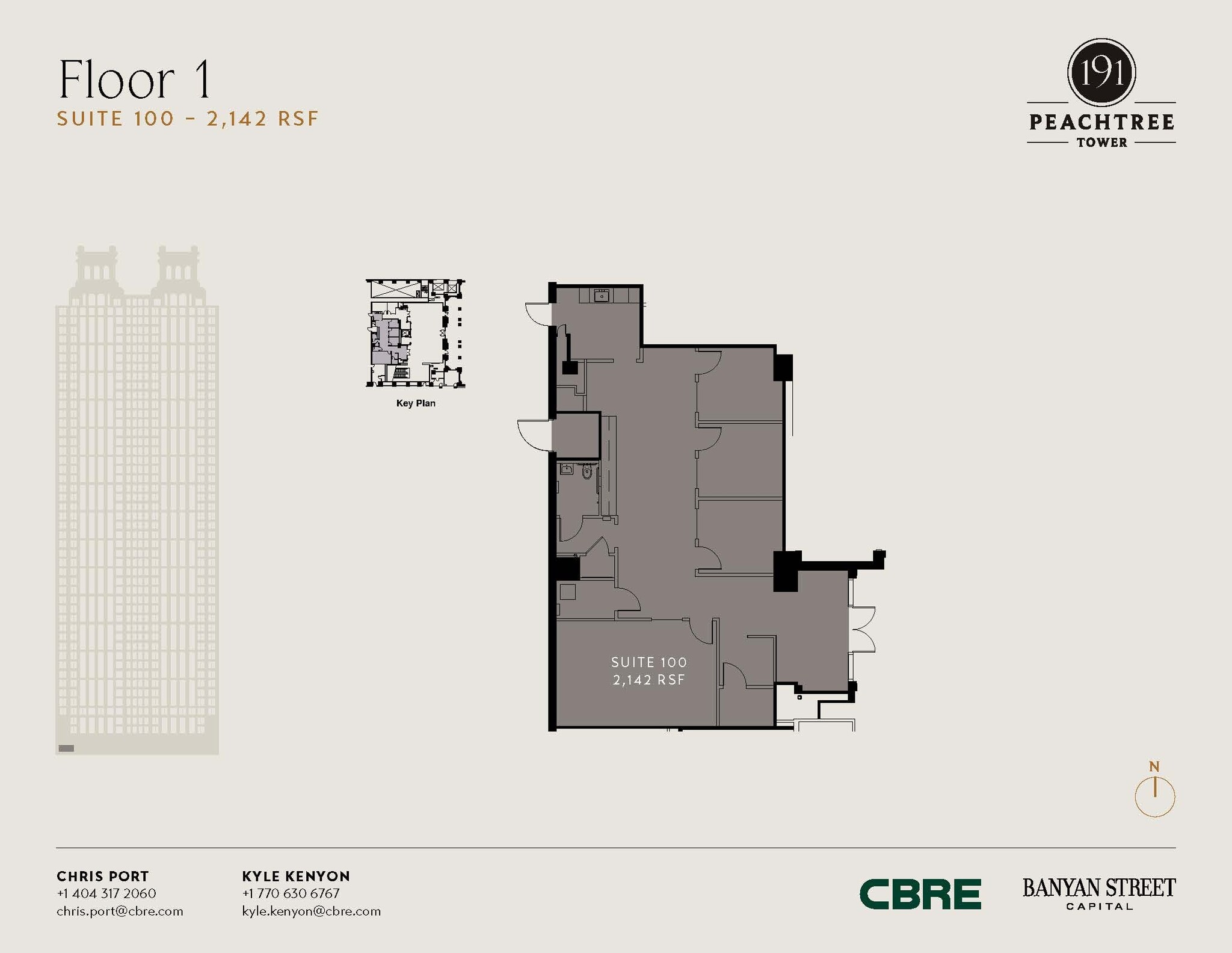191 peachtree St NE, Atlanta, GA à louer Plan d’étage– Image 1 sur 1