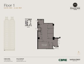 191 peachtree St NE, Atlanta, GA à louer Plan d’étage– Image 1 sur 1