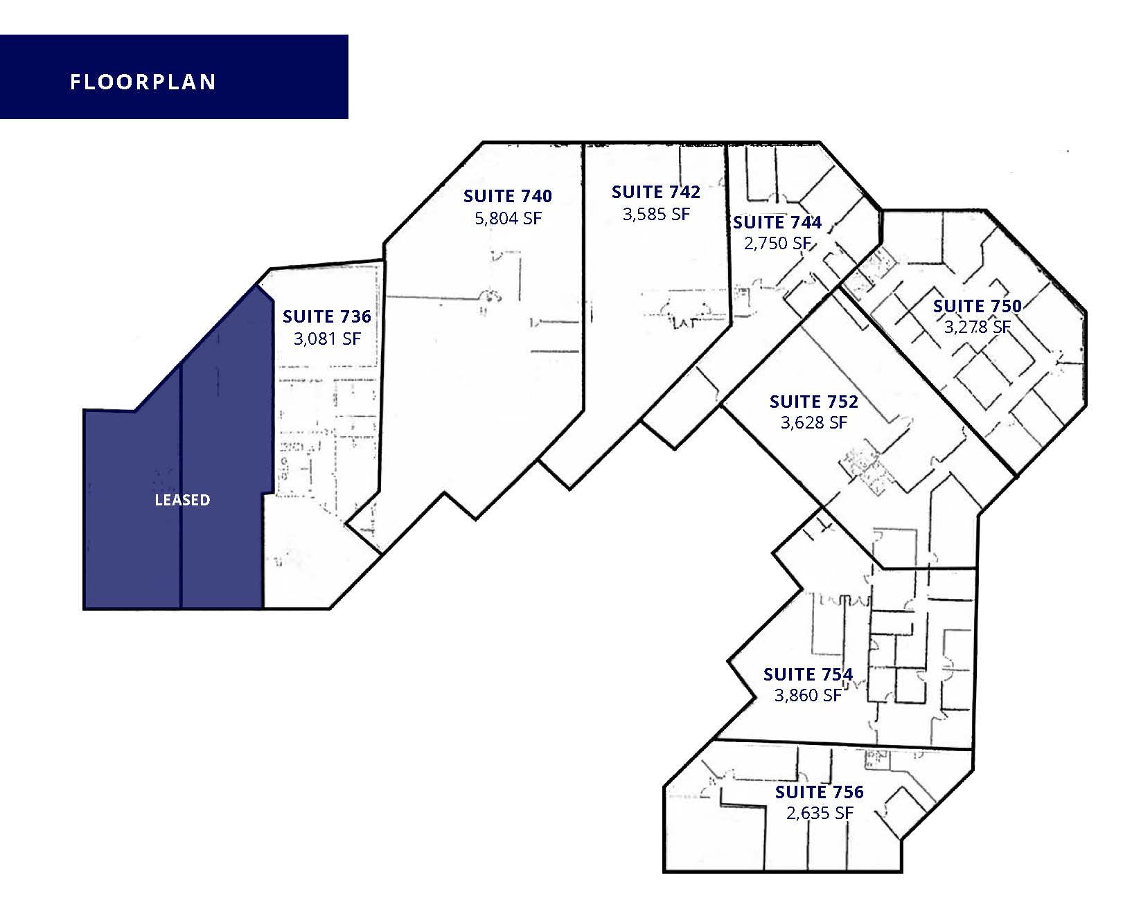 732-756 Goddard Ave, Chesterfield, MO à louer Plan d’étage– Image 1 sur 1