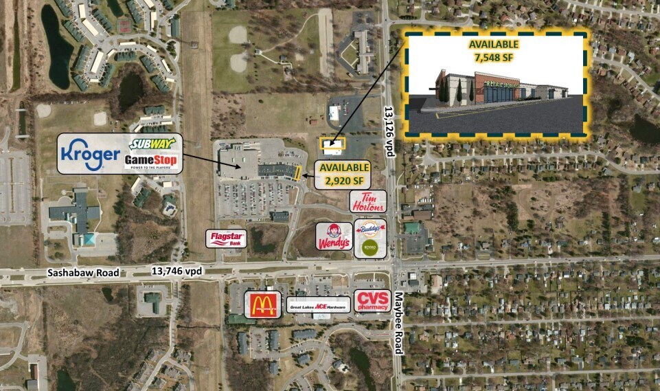 Maybee Rd & Sashabaw Rd, Independence Township, MI à louer - Photo principale – Image 2 sur 6