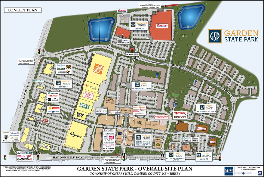 901-957 Haddonfield Rd, Cherry Hill, NJ à louer - Plan de site – Image 1 sur 14
