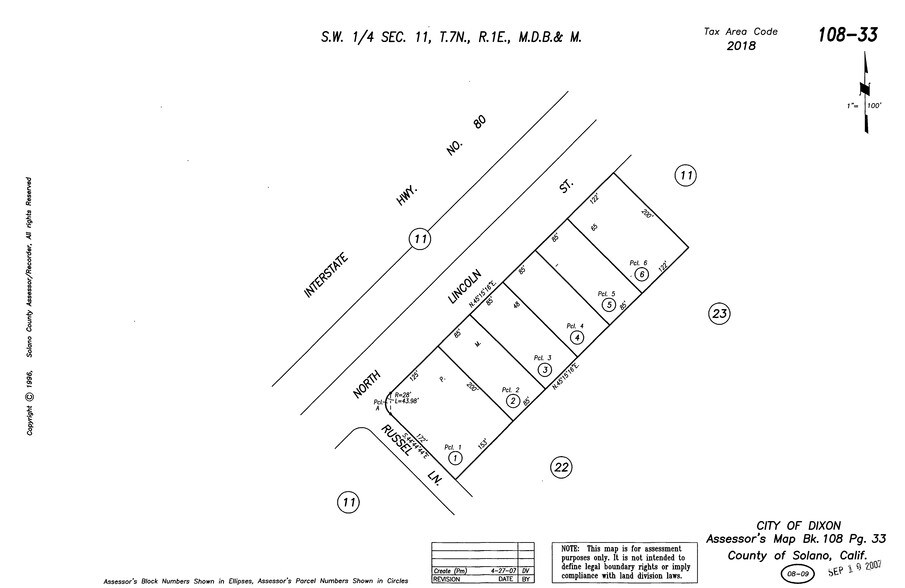 1660 N Lincoln St, Dixon, CA à louer - Plan cadastral – Image 2 sur 5