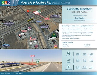 Plus de détails pour NWQ of 191 and Faudree, Odessa, TX - Terrain à louer