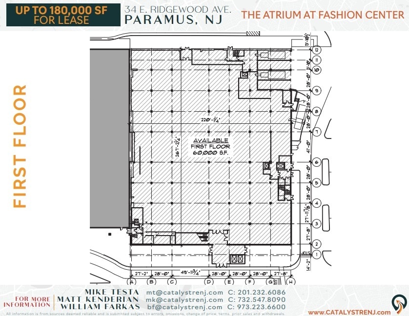 34 E Ridgewood Ave, Paramus, NJ à louer Plan d’étage– Image 1 sur 2