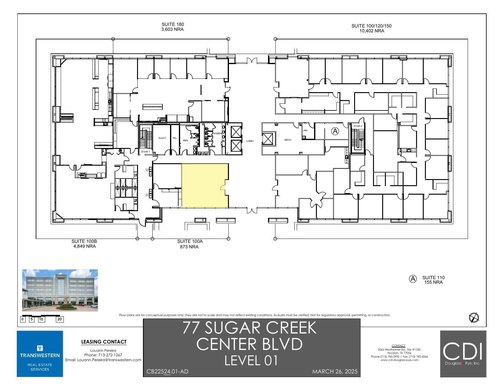 77 Sugar Creek Center Blvd, Sugar Land, TX à louer Plan d’étage– Image 1 sur 1