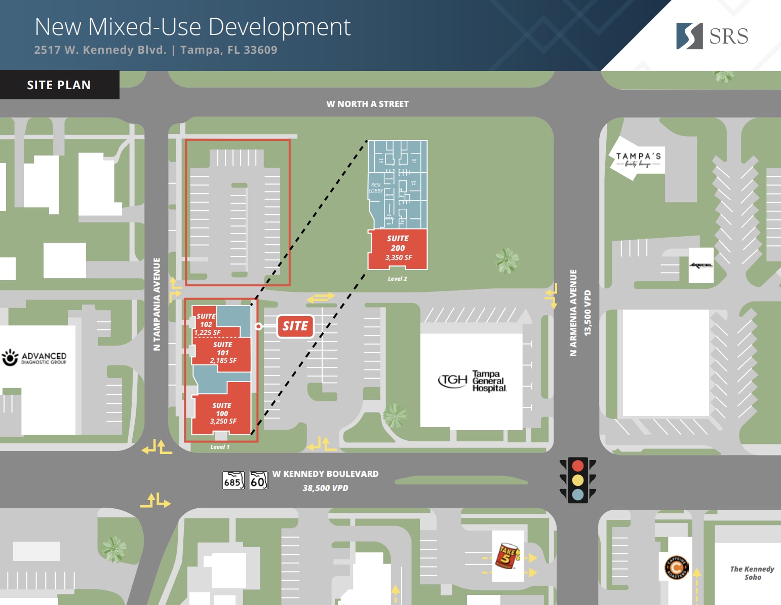 2517 W Kennedy Blvd, Tampa, FL à louer Plan de site– Image 1 sur 1