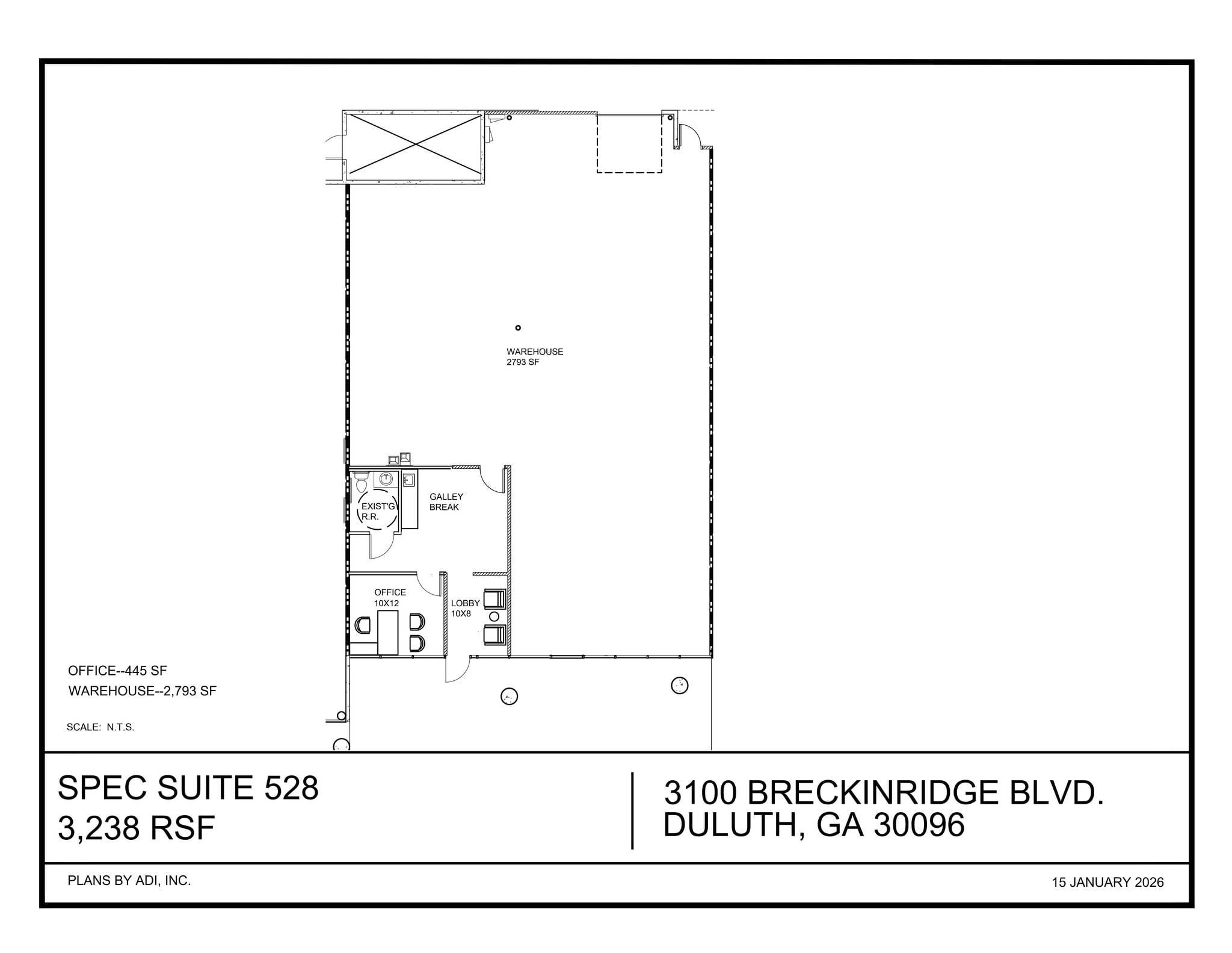 3100 Breckinridge Blvd, Duluth, GA à louer Plan de site– Image 1 sur 1