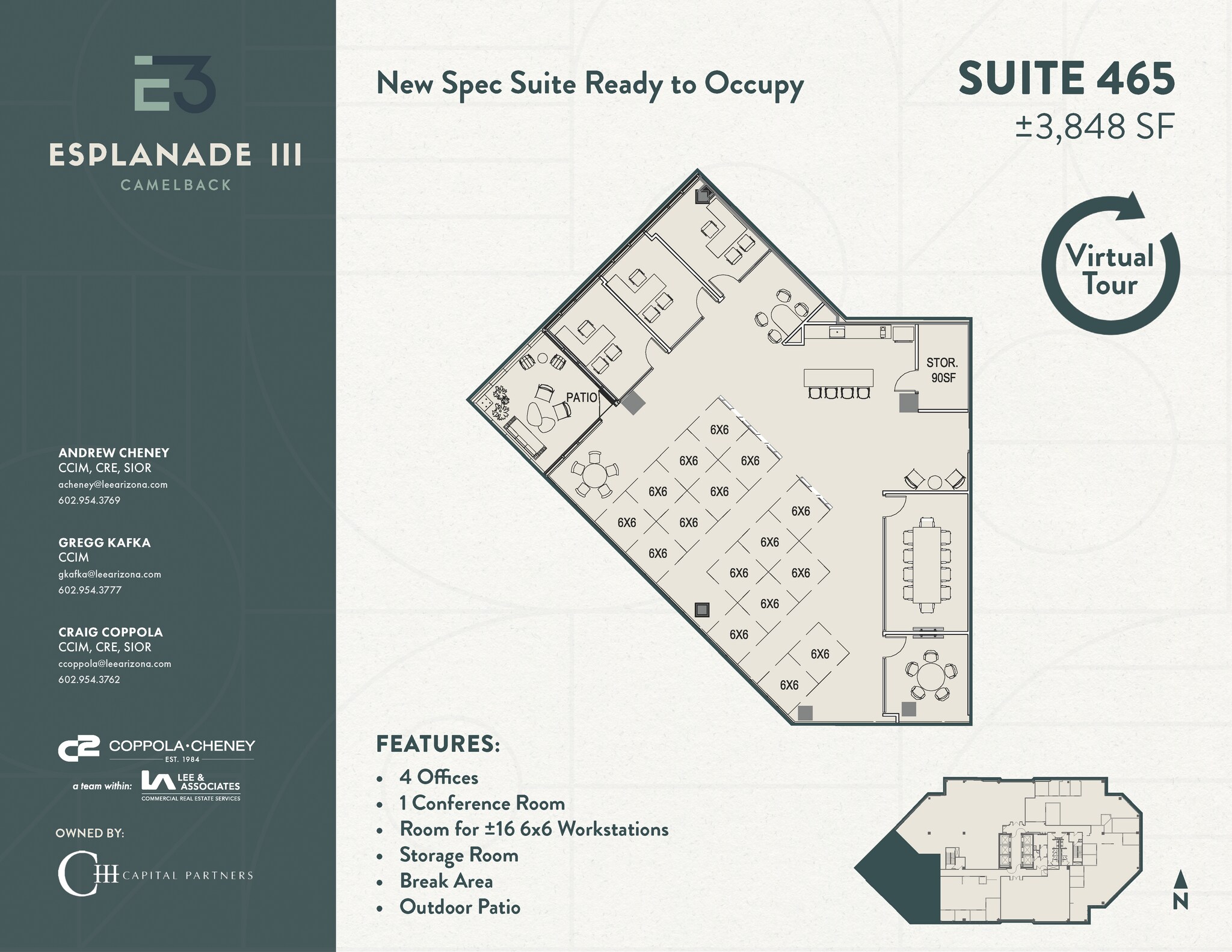 2415 E Camelback Rd, Phoenix, AZ à louer Plan d’étage– Image 1 sur 1
