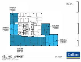 1010 Market St, Saint Louis, MO à louer Plan d’étage– Image 1 sur 1