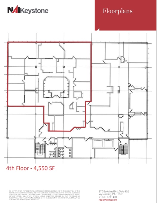 50 N 5th St, Reading, PA à louer Plan d’étage– Image 1 sur 1