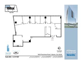 3630 Peachtree Rd NE, Atlanta, GA à louer Plan d’étage– Image 1 sur 1