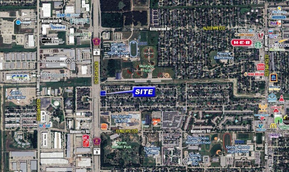 2626 W Sam Houston Pky N, Houston, TX à vendre - Aérien – Image 3 sur 3