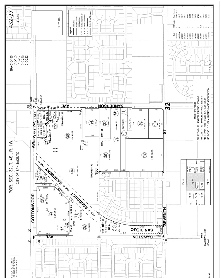 S Sanderson Ave, San Jacinto, CA à louer Plan cadastral– Image 1 sur 1