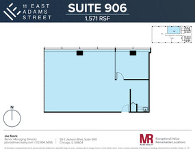 11 E Adams St, Chicago, IL à louer Plan d’étage– Image 1 sur 1