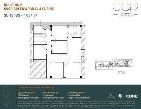5990 Greenwood Plaza Blvd, Greenwood Village, CO à louer Plan d’étage– Image 1 sur 2