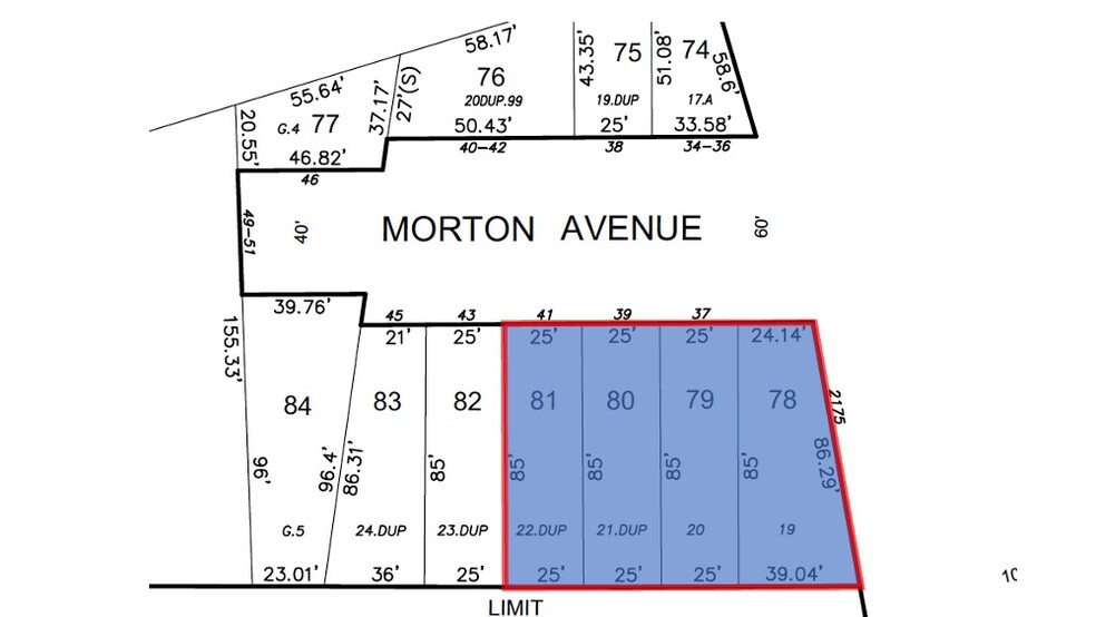 Kennedy Blvd at Morton Pl portefeuille de 4 biens à vendre sur LoopNet.fr - Plan cadastral – Image 3 sur 9
