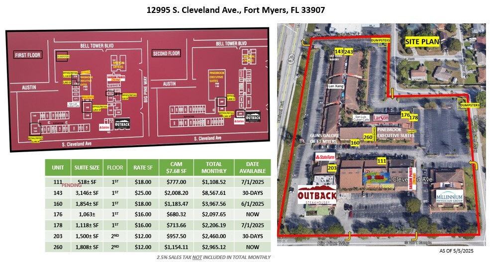 12995 S Cleveland Ave, Fort Myers, FL à louer Plan de site– Image 1 sur 1