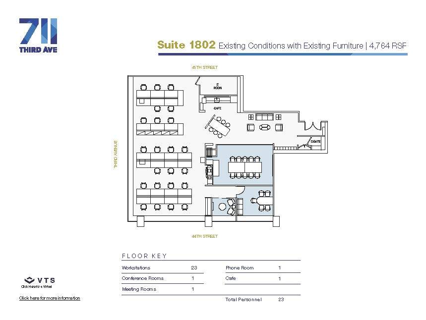 711 Third Ave, New York, NY à louer Plan d’étage– Image 1 sur 1