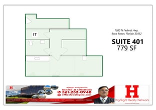 1200 N Federal Hwy, Boca Raton, FL à louer Plan d’étage– Image 1 sur 7