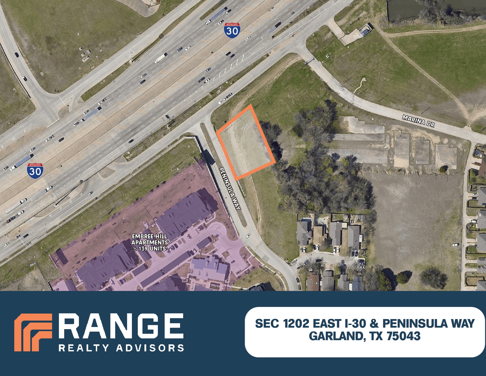 SEC of 1202 East I-30 & Peninsula Way, Garland, TX à vendre Aérien– Image 1 sur 2