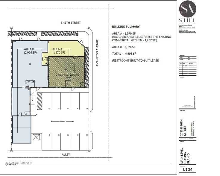 2025 E 46th St, Indianapolis, IN à louer - Plan d’étage – Image 2 sur 5
