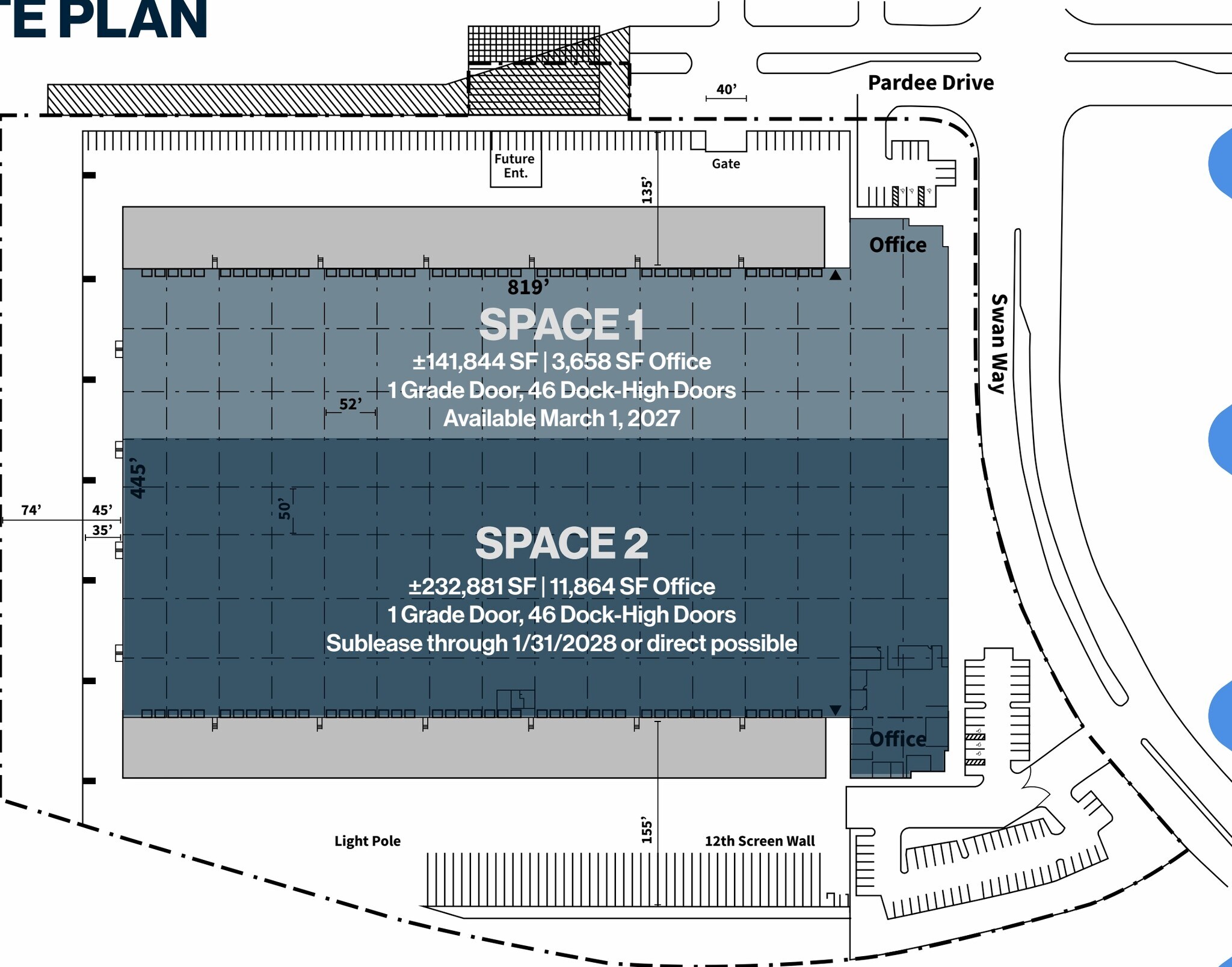 8350 Pardee Dr, Oakland, CA à louer Plan de site– Image 1 sur 1