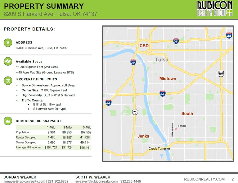 8285 S Harvard Ave, Tulsa, OK à louer - Photo de l’immeuble – Image 3 sur 5