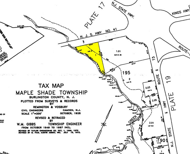 1300 Old Kings hwy, Maple Shade Township, NJ à louer - Plan cadastral – Image 2 sur 12