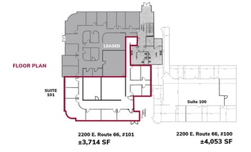 2200 E Route 66, Glendora, CA à louer Plan d’étage– Image 1 sur 1