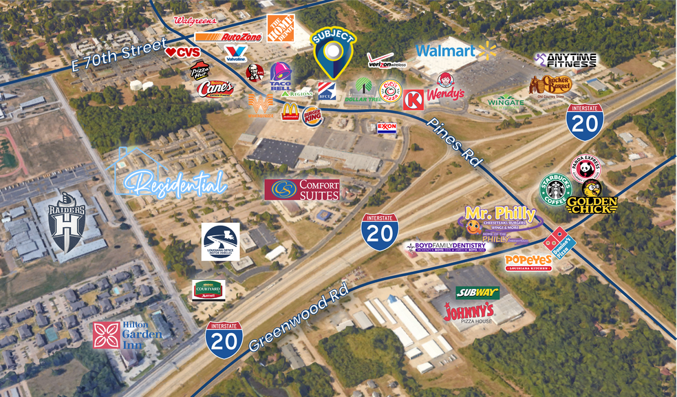 0 Pines Rd & I-20, Shreveport, LA à vendre - Photo de l’immeuble – Image 2 sur 9