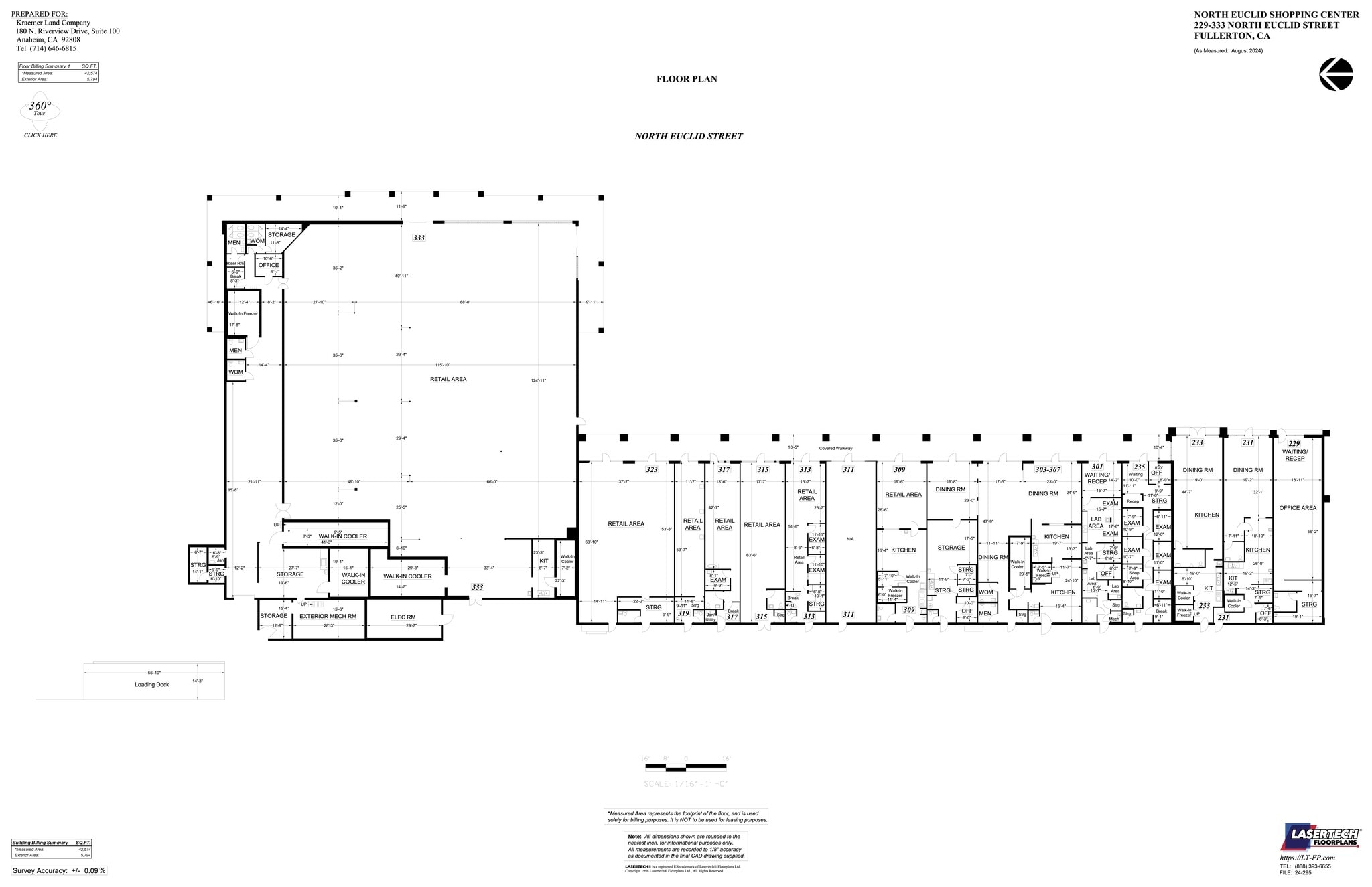 229-333 N Euclid St, Fullerton, CA à louer Plan de site– Image 1 sur 1