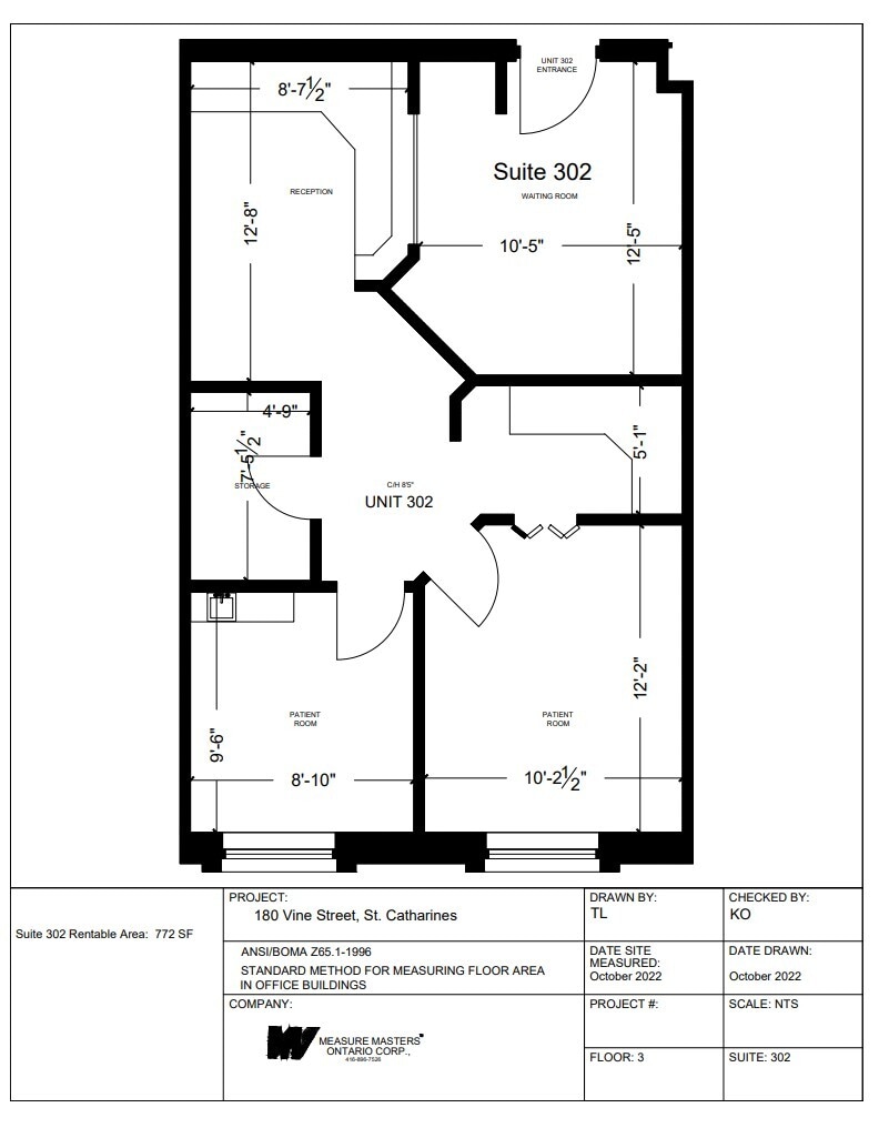 180 Vine St S, St Catharines, ON à louer Plan d’étage– Image 1 sur 1