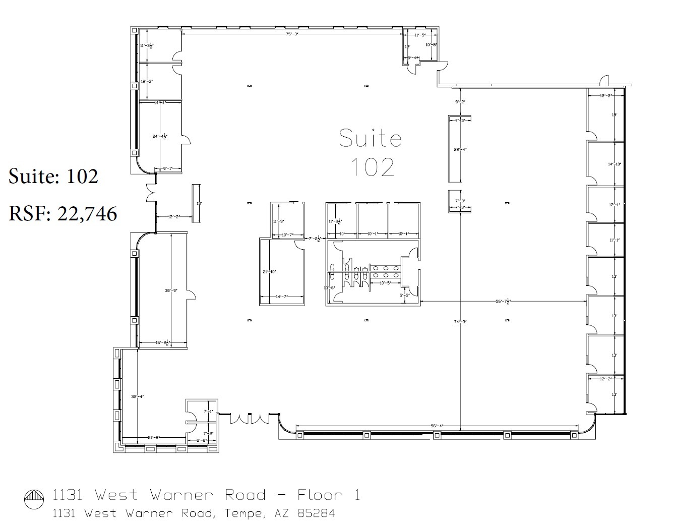 1121 W Warner Rd, Tempe, AZ à louer Plan d’étage– Image 1 sur 89