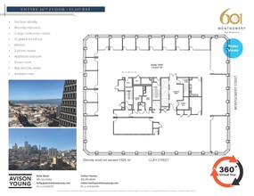601 Montgomery St, San Francisco, CA à louer Plan d’étage– Image 2 sur 5