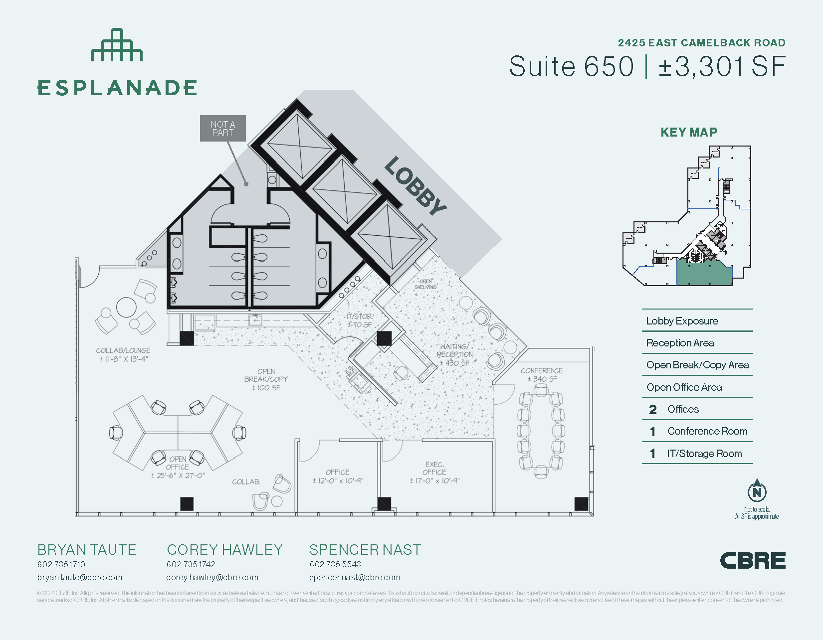 2425 E Camelback Rd, Phoenix, AZ à louer Plan d’étage– Image 1 sur 1