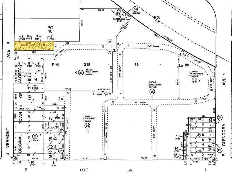 500 S Vermont Ave, Glendora, CA à vendre - Plan cadastral – Image 3 sur 3