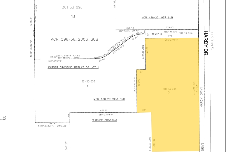 8320 S Hardy Dr, Tempe, AZ à louer - Plan cadastral – Image 2 sur 3