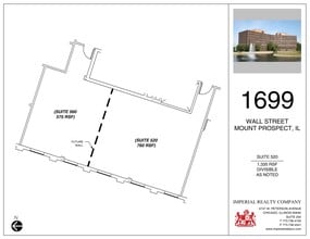 1699 Wall St, Mount Prospect, IL à louer Plan de site– Image 1 sur 1