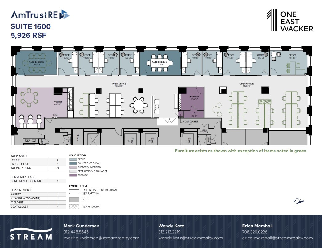 1 E Wacker Dr, Chicago, IL à louer Plan d’étage– Image 1 sur 1