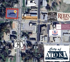 133 N Mississippi Ave, Atoka, OK - VUE AÉRIENNE  vue de carte