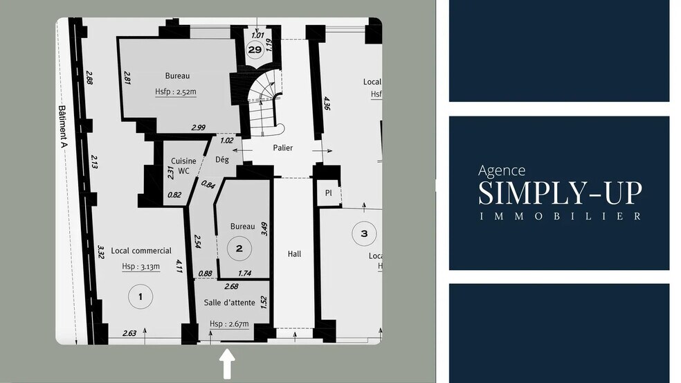 Local commercial dans Paris à vendre - Plan d’étage – Image 3 sur 7