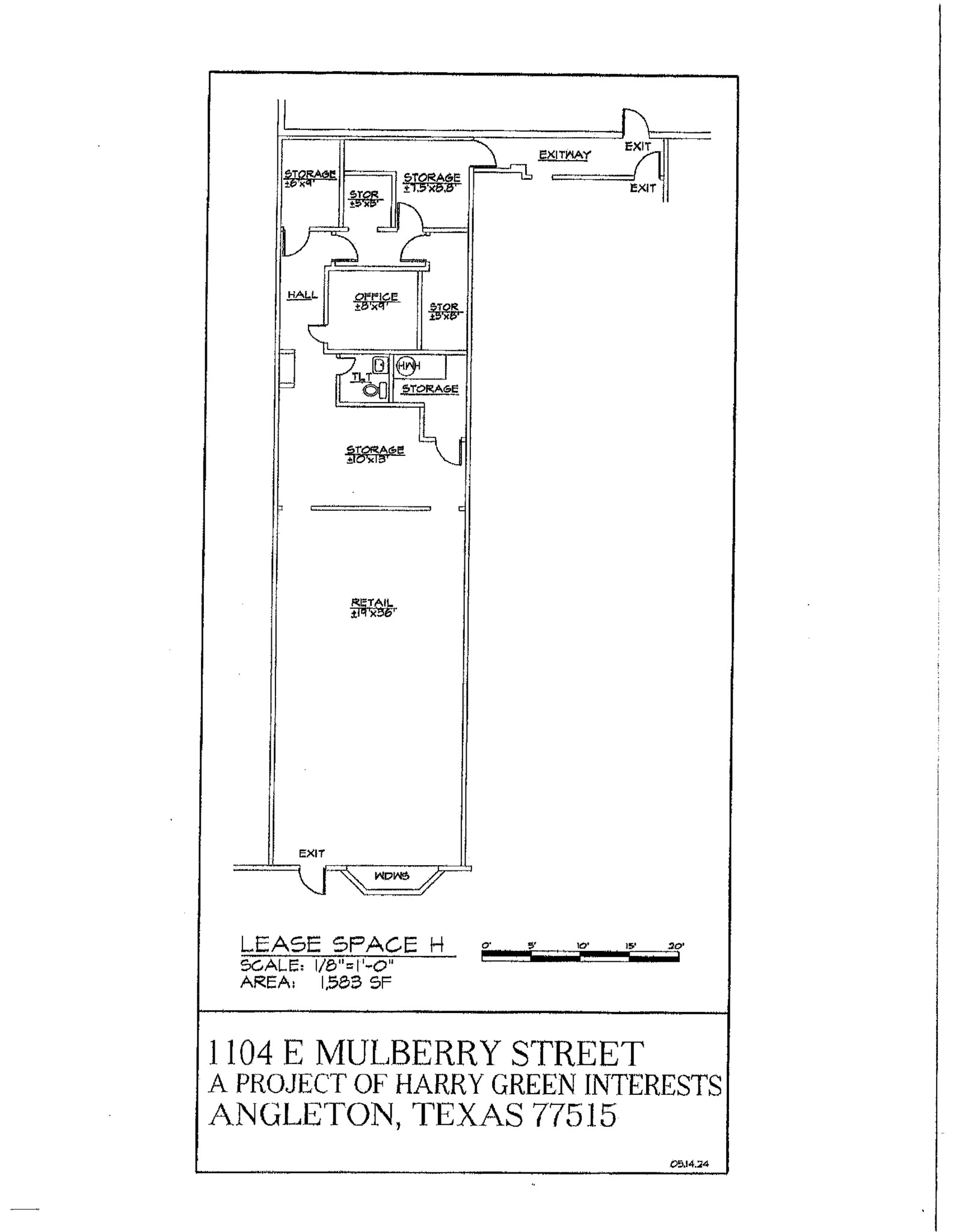 1100-1116 E Mulberry St, Angleton, TX à louer Plan de site– Image 1 sur 1
